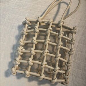 Cult Gaia clear Cream Tote Bag